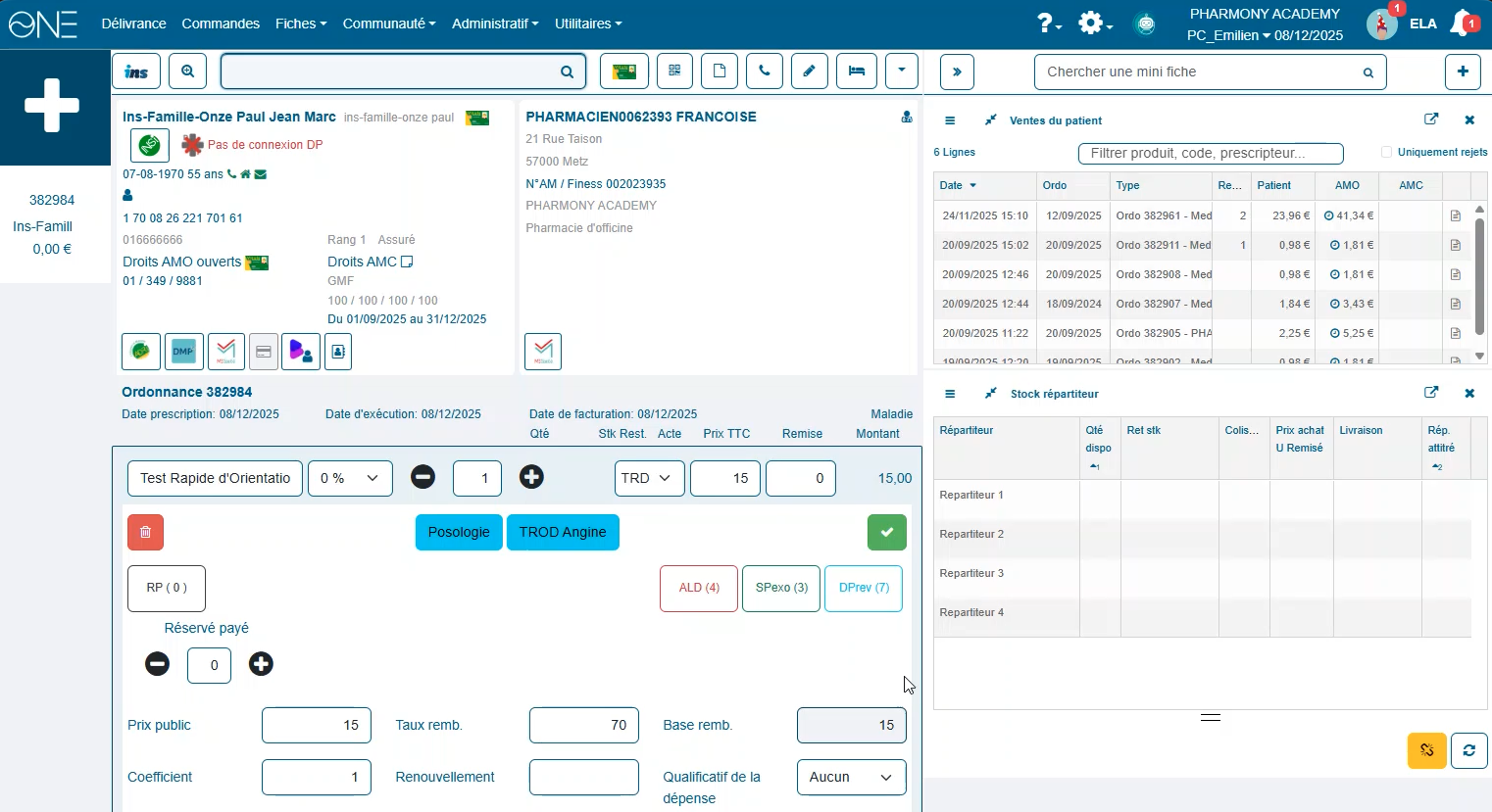 Fiche mémo : travailler plus vite avec Pharmony ONE